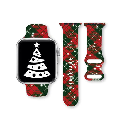 Christmas NEW year band For Apple Watch bands 41/42/44/45/46/49mm Holidays Xmas Santa Strap for iWatch Series Ultra SE 11 10 9 8