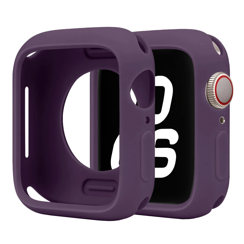Soft Silicone Case For Apple Watch 46mm 44mm 45mm 40mm 41 49mm 38 42 mm Protection Shell Cover iWatch Series Ultra 10 9 8 7 SE 6