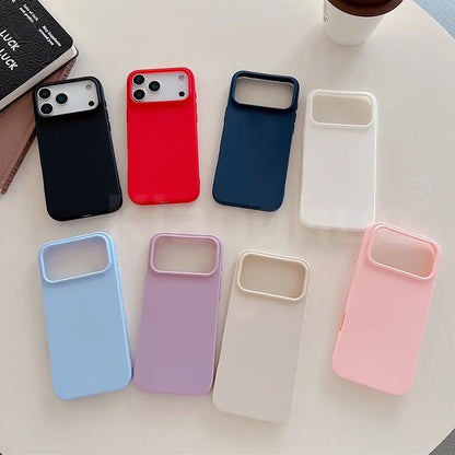 Luxury Pattern Matte Candy Color Silicone Soft Case For iPhone 17 air 17 pro 17 pro max ﻿Solid Color Shockproof Cover Shell ﻿