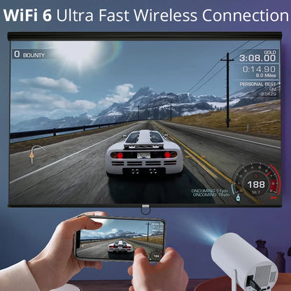 New Projector  4K Full HD Android 11 Wifi6 290ANSI Allwinner BT5.0 1280*720P Portable projector Home Cinema Outdoor Projetor