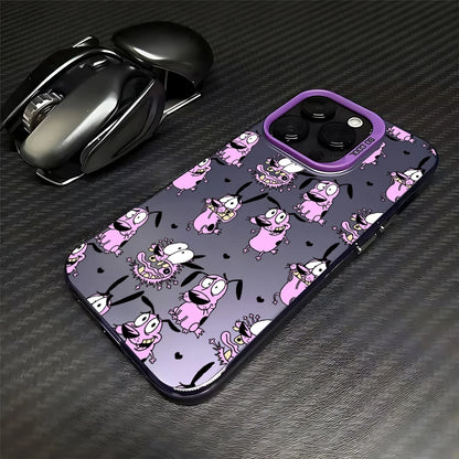 CARTOON COURAGEOUS c-cowardlys Dog Case for Samsung Galaxy S25 S24 S23 S22 S21 S20 Note20 Ultra Plus M31 4G 5G Matte Shockproof