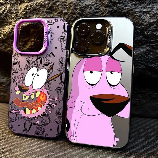 CARTOON COURAGEOUS c-cowardlys Dog Case for Samsung Galaxy S25 S24 S23 S22 S21 S20 Note20 Ultra Plus M31 4G 5G Matte Shockproof