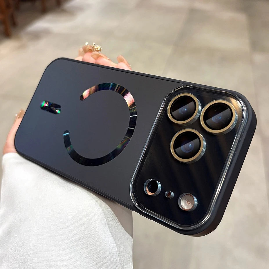 17 promax Air Case Big Window Flowing Light for Magsafe Magnetic Case for IPhone 17 16 15 14 13 17 Pro Max Phone Cover 17pro