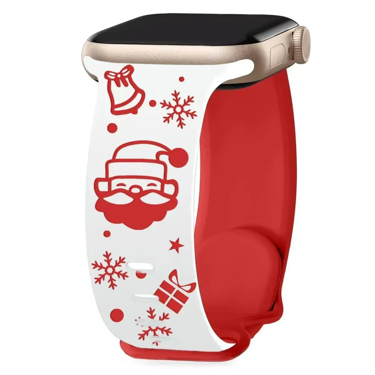 New design Christmas Band for Apple Watch Series 11 10 9 8 7 6 5 SE strap Engraved silicone Ultra 3-2 49mm 40-41-42-44mm 45-46mm