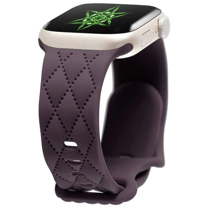 Engraved Silicone strap For Apple Watch Band 42mm 44mm 45mm 41mm 49mm 40mm bracelet correa iwatch Series 8 9 SE 7 6 5 4 3 Ultra