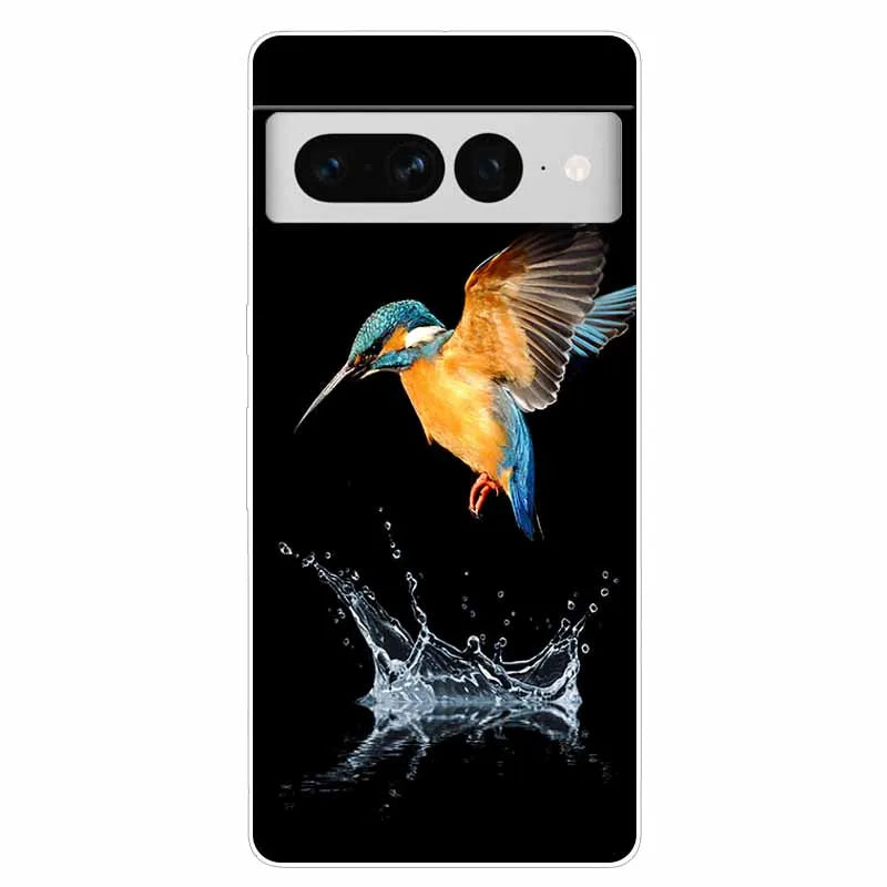 Case for Google Pixel 8 Pro / 7 7Pro Cover Pixel 8Pro Silicone Soft TPU Clear Funda for Google Pixel 8 5G Phone Shells Animals