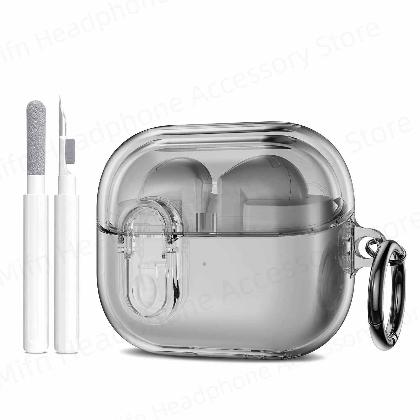 2025 Cover for Buds Pro 3 Funda Buzz3 Pro Galaxy Samsung 3D Transparent Shell Simple Secure Lock Case for Galaxy Buds 3 Pro Capa