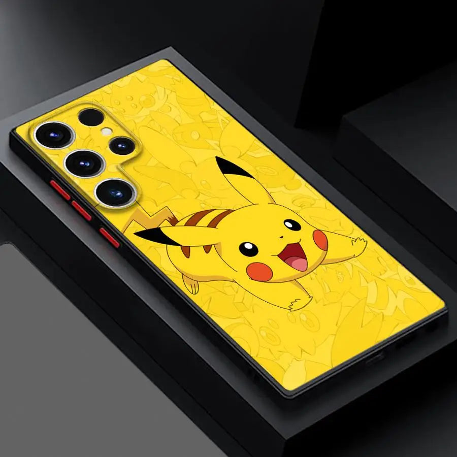 Pokemons Pikachus Anime Case for Samsung Galaxy S24 Ultra S23 Plus S25 S22 S21 FE S20 Note 20 S9 S10 Silicone Phone Cover