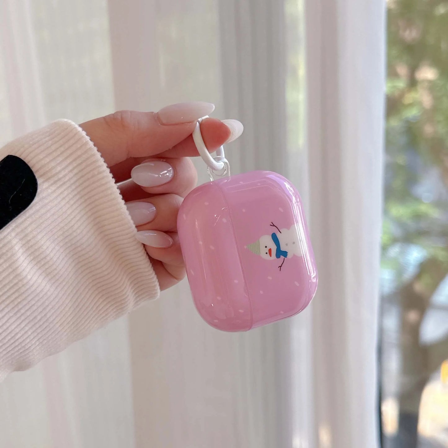 Cute snowman imd earphone case wireless bluetooth charging box for apple airpods 3 1 pro 2nd 2 4 merry Christmas happy cover