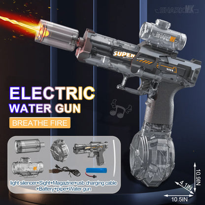 Summer New Ice Mouse Electric Water Gun Pistol Shooting Toy Full Automatic Shoot  Outdoor Toy For Children Boys Girl Adults Gift