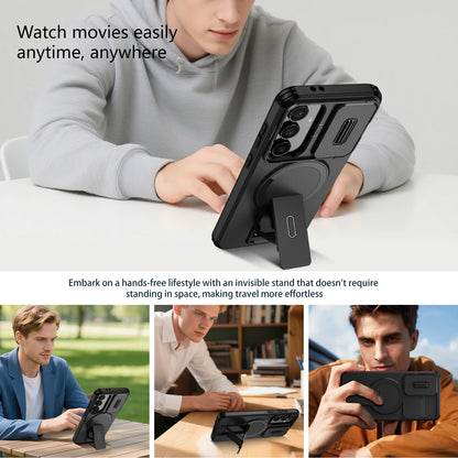 Case for Samsung Galaxy S25 FE S24 Plus S25 Ultra 5G Kickstand Bag Shockproof Matte Armor Cover