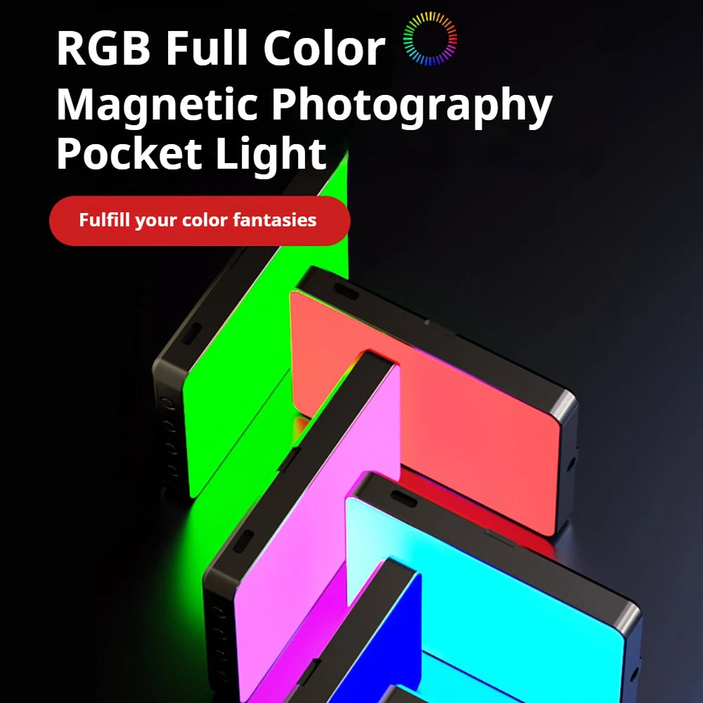 Cyber Technology Style RGB Magnetic Fill light Mobile Phone Selfie Video live Outdoor Shooting Clip light RGB Multi-style Lamp