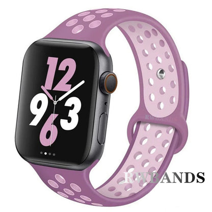 Sport Strap for Apple Watch Band 46mm 44mm 40mm 42-38-41mm 45mm Breathable Bracelet iWatch Series 10 9 8 7 6 SE 5 3 Ultra 2 49mm