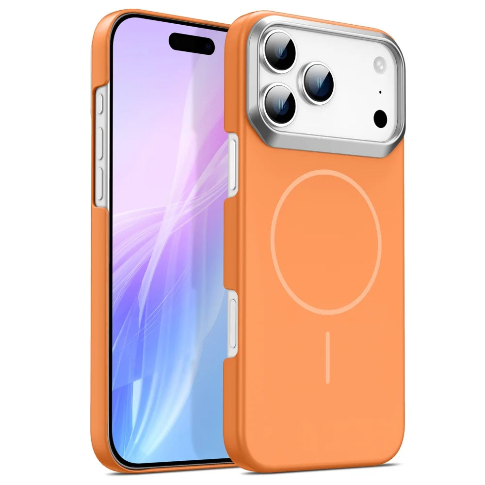 Luxury Razor Lens Matte Magnetic Case For iPhone 17 Air 16 15 14 Plus 13 12 11 Pro Max 16e 16Pro Shockproof Armor Phone Cover