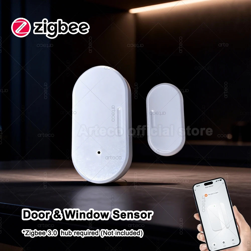 ZigBee Door Window Sensor Smart Home Security Protection Magnetic Contact Door Open Closed Detector Need Gateway Support Z2MQTT