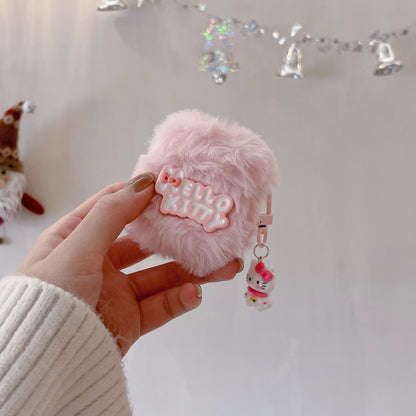 Kawaii Plush Case for Airpods 1/2 Pro 3rd Pro2 Sanrio Kitty Melody Kuromi Pochacco PomPurin Earphone Cover Anti-Fall Protection