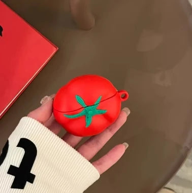 Shockproof Cute Tomato Silicone Earphone Case for Samsung Galaxy Buds 3 Buds 3 Pro Wireless Bluetooth Headset Protective Cover