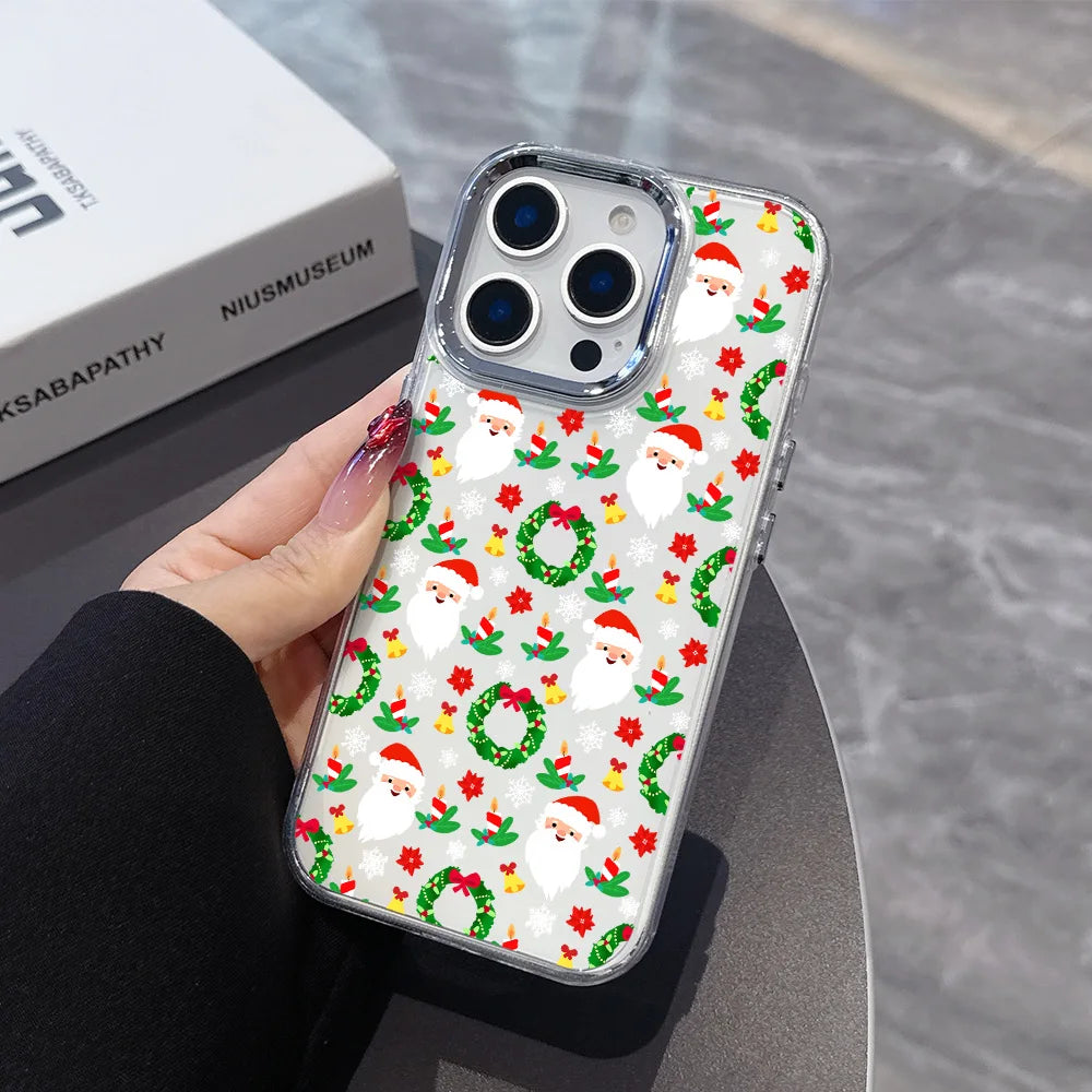 Santa Claus Elk Snowman Christmas Phone Case For Google Pixel 10 9 8 8A 9A XL Pro 4G 5G Transparent Soft Silicone TPU Back Cover