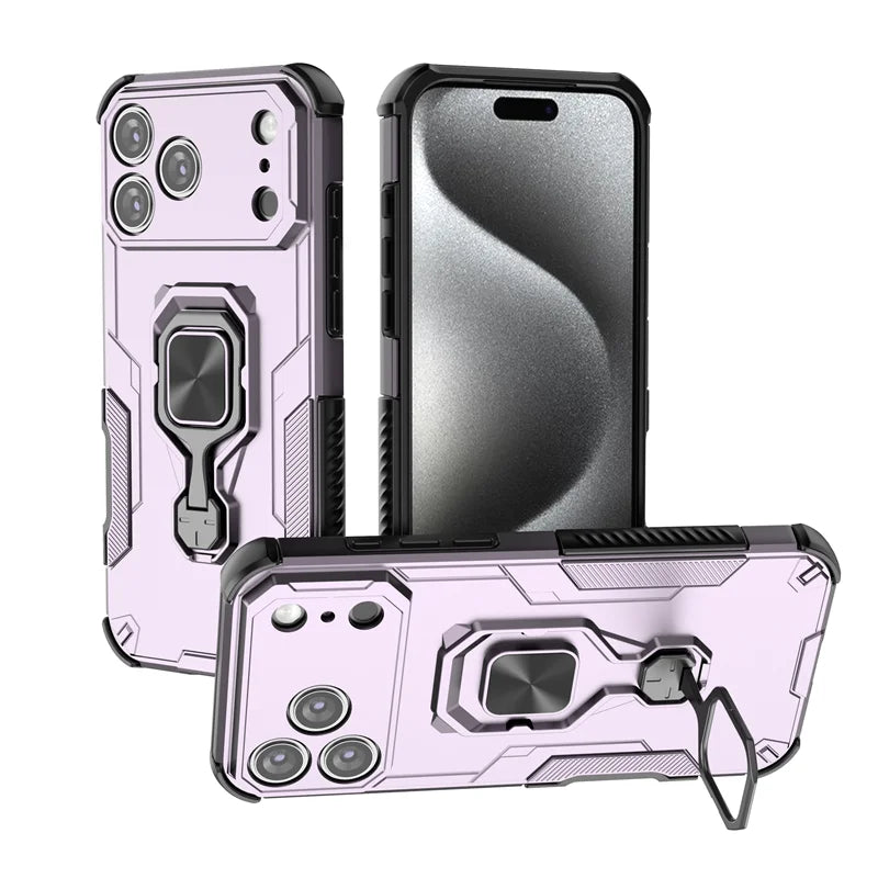 Armor Funda For iphone 17 Pro Max Case Camera Lens Protect Ring Holder Cover For iphone17 Air Shockproof Coque