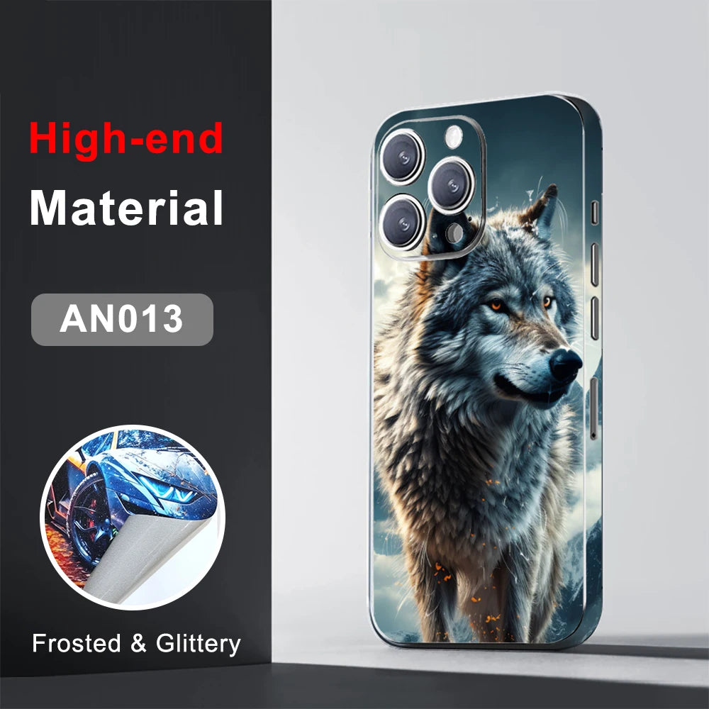 CASEKiTTY Skin Wrap Sticker Back Film For iPhone 15 Pro Max 14 Plus 13 12 Mini Protective Decal Side Frame Back Screen Protector