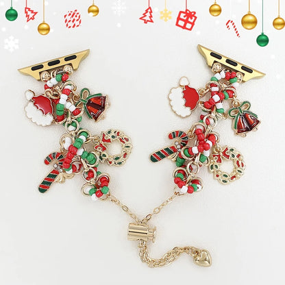 Women's Christmas Fashion Strap Decoration for Apple watch bands 11 10 9 8 7 SE 40mm 42mm 44mm 46mm 45mm Adjustable Rope Buckle