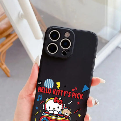 Hellokitty Mobile Phone Cases Iphone 16 Iphone 16/15/14/13/12/11/x/xs/xs Max Woman Black Phone Case Sanrio Sanrio Kt Gift