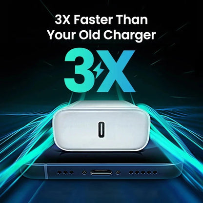 US EU Adapter 20W PD Fast Charger For iPhone 13 12 11 14 15 16 Pro Max Plus Fast Charging USB C Charger Type C Cable Accessories