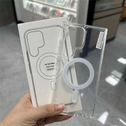 Original For Magsafe Magnetic Case for Samsung Galaxy S26 S25 S24 S21 FE S22 S23 Ultra Plus Wireless Charging Shockproof Cover