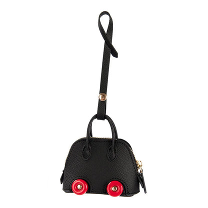 Car Styling Mini Bag Earphone Case For Airpods 4 Case 1 2 3 Pro Soft Leather Storage Bag With Lanyard For Car key Lipstick