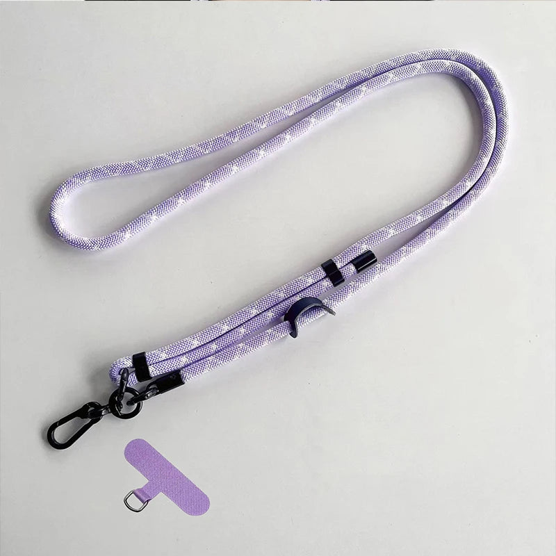 150CM Length Phone Lanyard Adjustable Detachable Neck Cord Outdoor Universal Crossbody Strap Card Clip for Mobile Phone Case