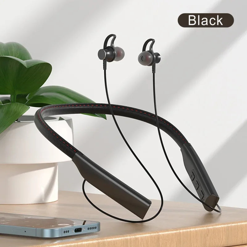 Wireless Headphones Magnetic Sport Neckband Neck-hanging TWS Earbuds Wireless Blutooth Headset with Mic