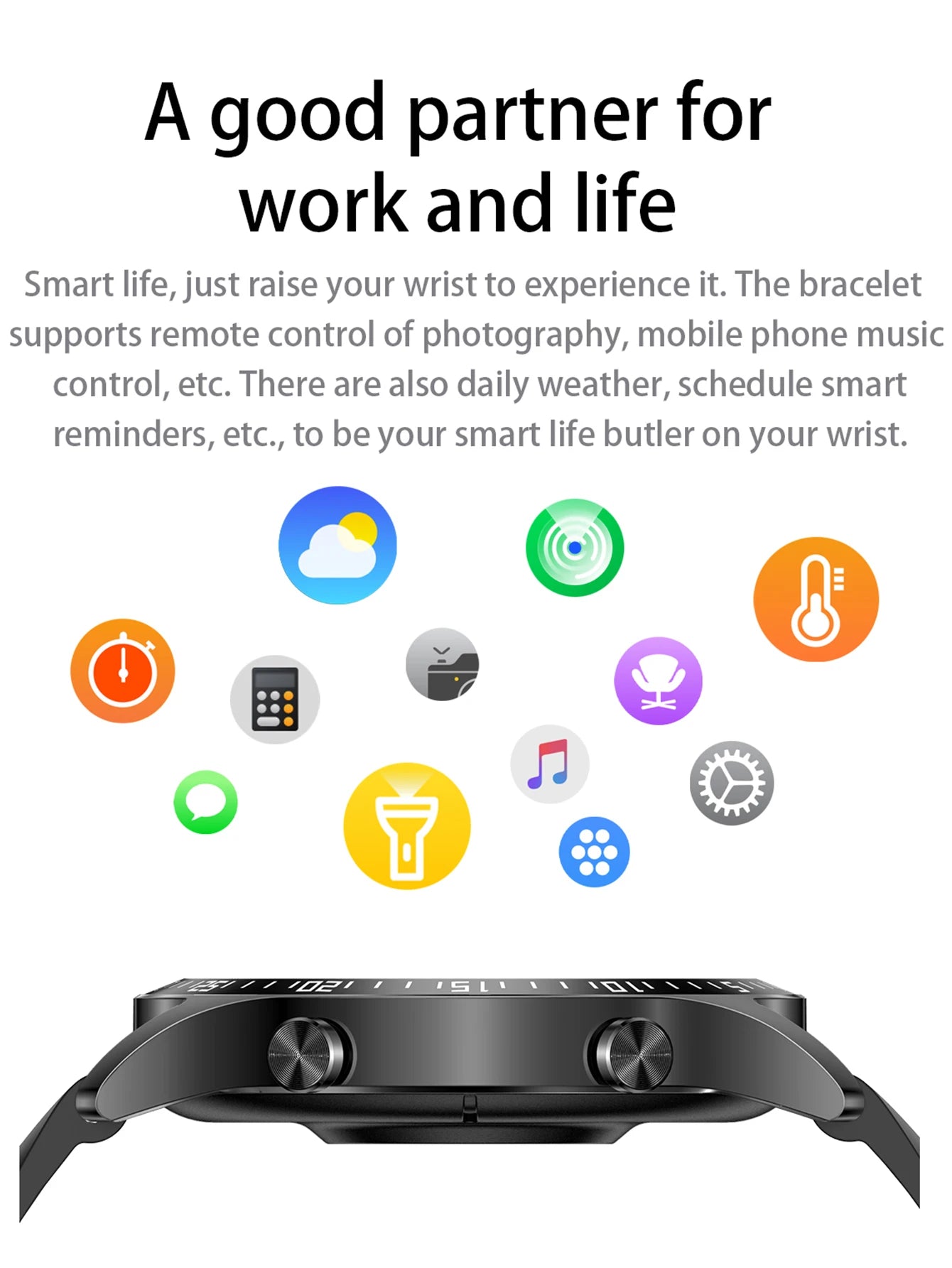 New Men Women Smart Watch HD Full Touch Screen Bluetooth Call Message Reminder Multi-Sport Christmas Surprise for ios Phone