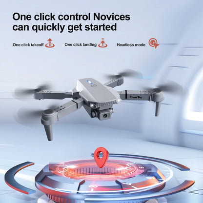 New E88 E99 Drone Remote Control with Screen Dual Camera Optical Flow Localization 2.4G RC Quadcopter One-button Take-off Drones