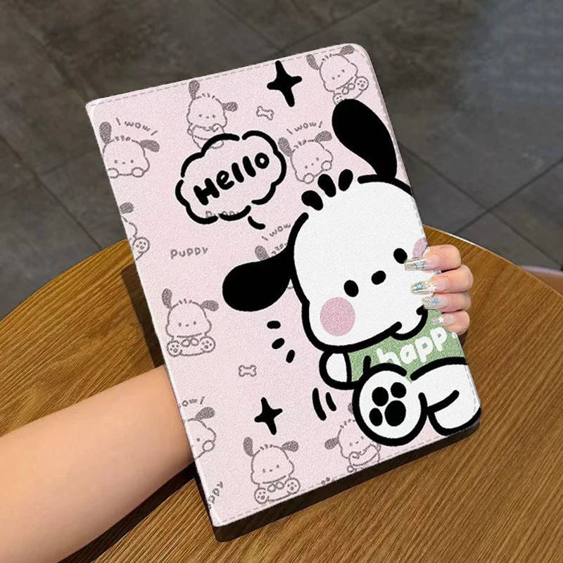 Hello Kitty Case for 9th 10.2in 10th Generations 10.9in Cartoon Pochacco Protective Case Air3 10.5in Pro 20 21 11in Tablet Case