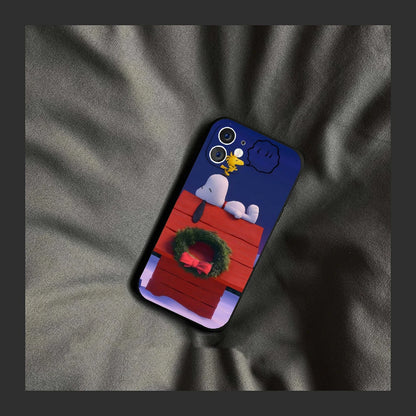 Anime S-Snoopy Phone Case Silicone Soft For IPhone 16 15 14 13 12 11 Plus Pro Max Plus