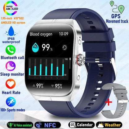 2025 New HD  AMOLED screen For OPPO Watch 4 Pro Sports Smart Watches Men GPS Track Waterproof Bluetooth Call NFC Smart Watch
