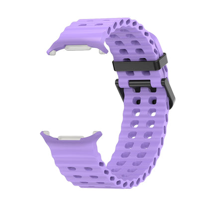 NEW Marine Silicone Strap For Samsung watch ultra 47mm Bracelet No Gaps Sport two-tone Band for Galaxy 7 ultra watchband straps