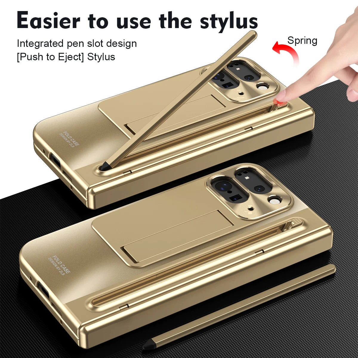 360 Full Protection Hinge Case For Google Pixel 10 9 Pro Fold 2 Touch Pen Folding Cover For Samsung Galaxy Z Fold 7 6 5 4 3