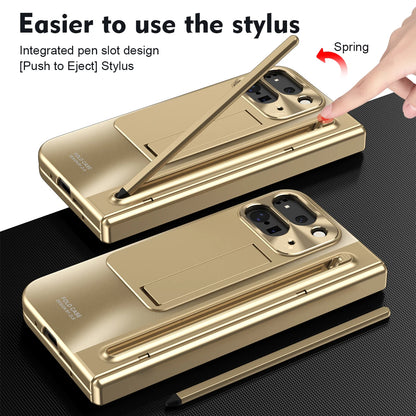 360 Full Protection Hinge Case For Google Pixel 10 9 Pro Fold 2 Touch Pen Folding Cover For Samsung Galaxy Z Fold 7 6 5 4 3