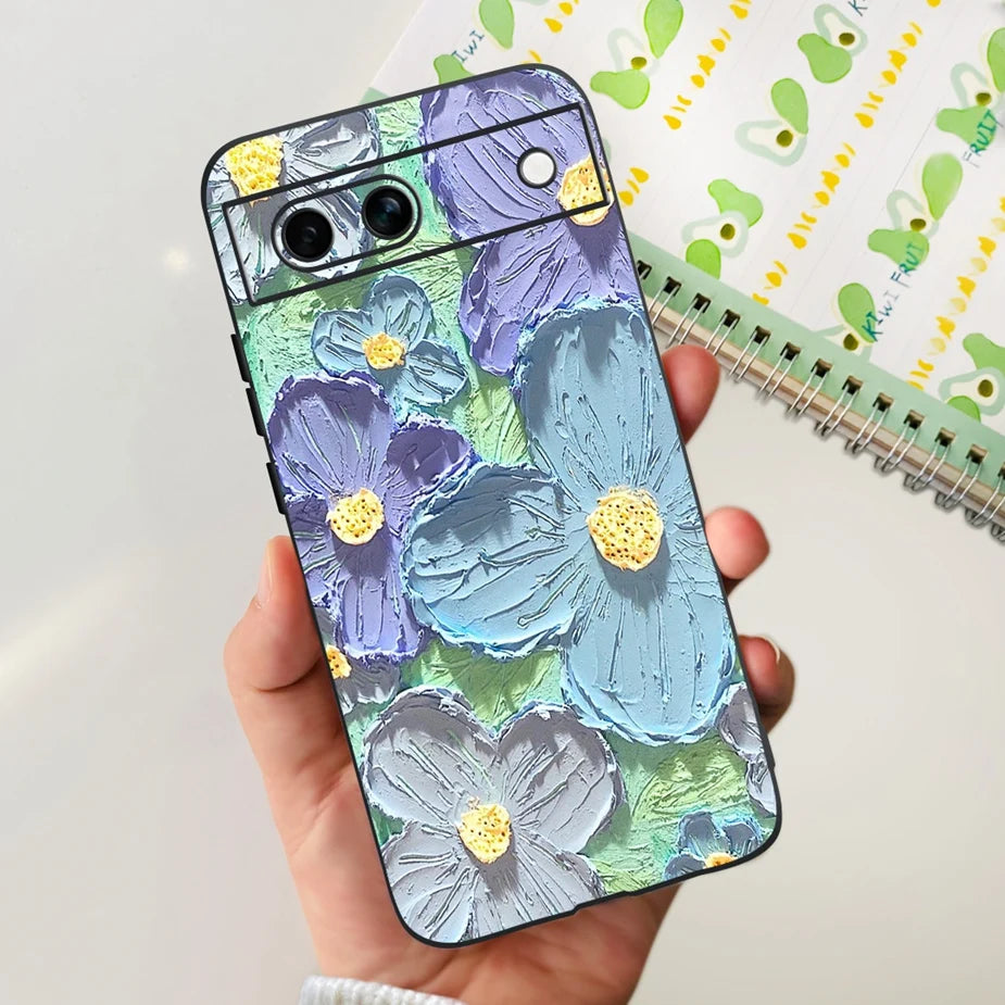For Google Pixel 8A Case Stylish Painted Cover Soft TPU Shockproof Phone Case For Google Pixel 8 Pro Pixel8A Fundas Coque Bumper