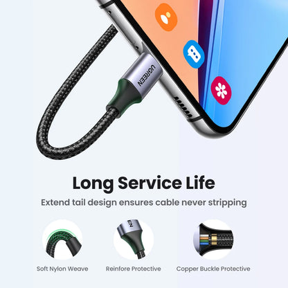 UGREEN 3A USB Type C Cable For Xiaomi Samsung Galaxy S24 Fast Charging USB Charging Data Cable 18W For iPhone 15 iPad Poco USB C - covers4phones