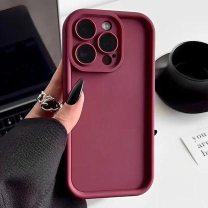 Candy Color Soft TPU Case For iPhone 16 14 15 Pro Plus 13 12 11 Pro Max 16e 8 XR X XS SE Shockproof Silicone Phone Cover Fundas
