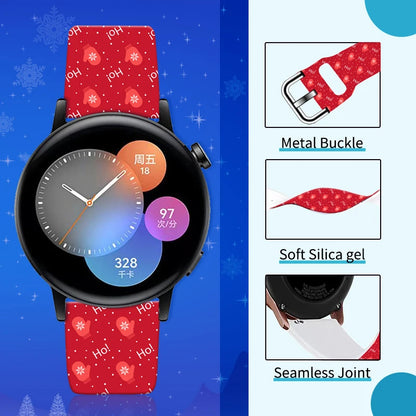 20mm Christmas Series 5 Strap for Samsung Galaxy Watch 7/6/5 40mm 44mm Band Replaceable Bracelet for Xiaomi Huawei Amazfit Watch