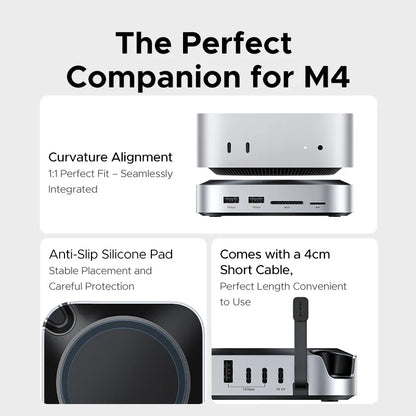 UGREEN USB HUB Docking Station for Mac Mini M4 M4 Pro M.2 NVMe SSD 8TB Max 10Gbps USB-A&C Ports SD&TF 170MB/s USB Splitter Dock