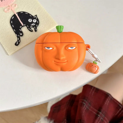 For Samsung Galaxy buds3 Pro Case,For Buds2 Pro,Buds Live,Buds FE,Buds Pro,Cartoon 3D Cute Pumpkin Earphone Protective Sleeve
