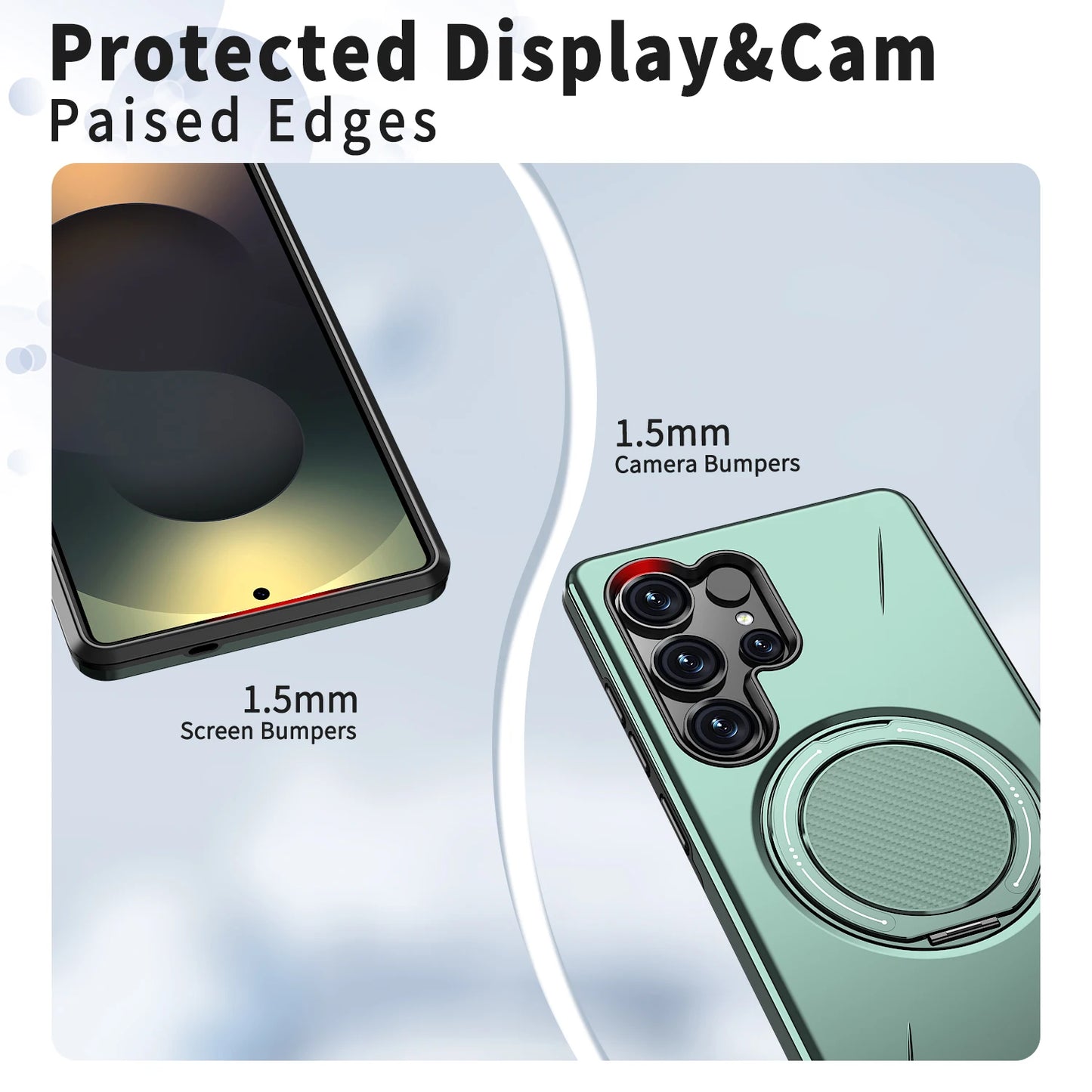 360° Magnetic Bracket Case For Samsung Galaxy S25 S24 S23 S22 Ultra Plus S25FE S24FE S25Edge For Magsafe Armor Shockproof Cover