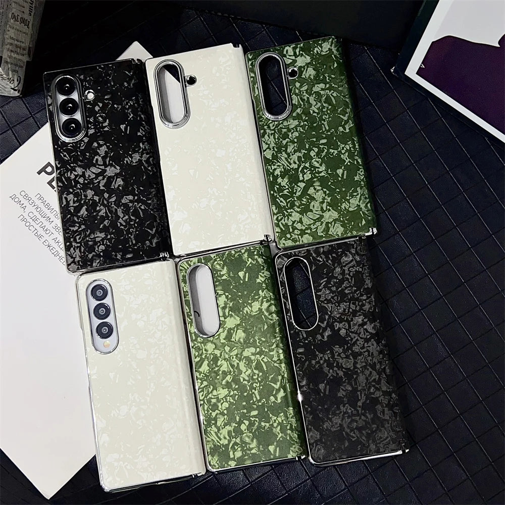 Artistic Marble Case For Samsung Galaxy Z Fold 7 Case For Samsung Galaxy Z Fold 3 4 5 6 Shockproof For Magsafe Hard Phone Cover