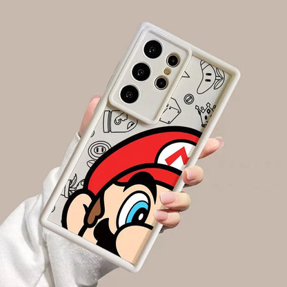 M-Mario Cartoon Phone Case for Samsung Galaxy S20 S24 Ultra FE S23 Plus S21 S22 S23 Ultra 5G Silicone funda