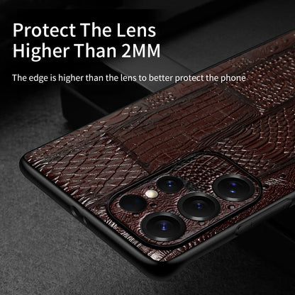 LANGSIDI Genuine Leather Retro Phone Case For Samsung Galaxy S 25 S25 S23 S24 Ultra S24 Plus S25Plus S25Ultra Luxury Back Cover