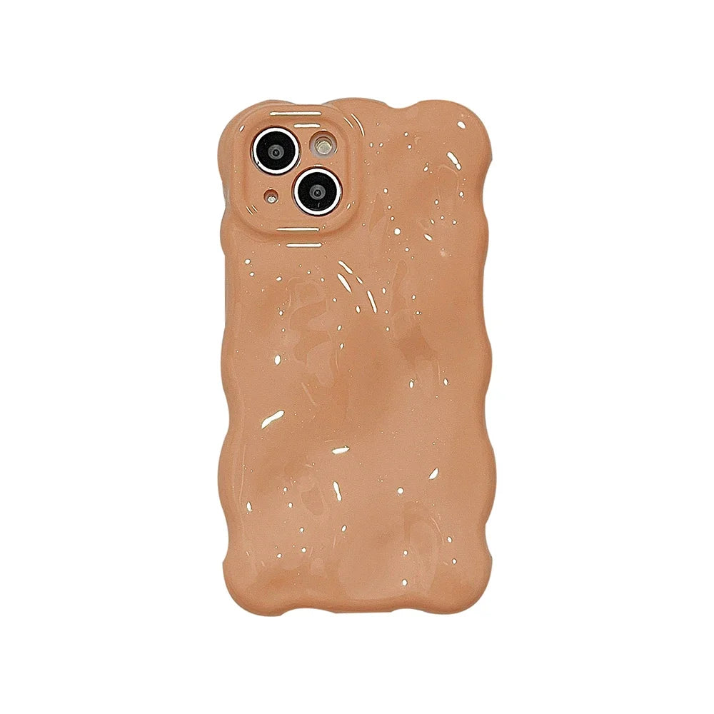 Qianliyao 3D Bubble Wave Pattern Phone Case For iPhone 16 15 14 13 12 11 Pro Max 14promax 14pro Soft Shockproof Back Cover